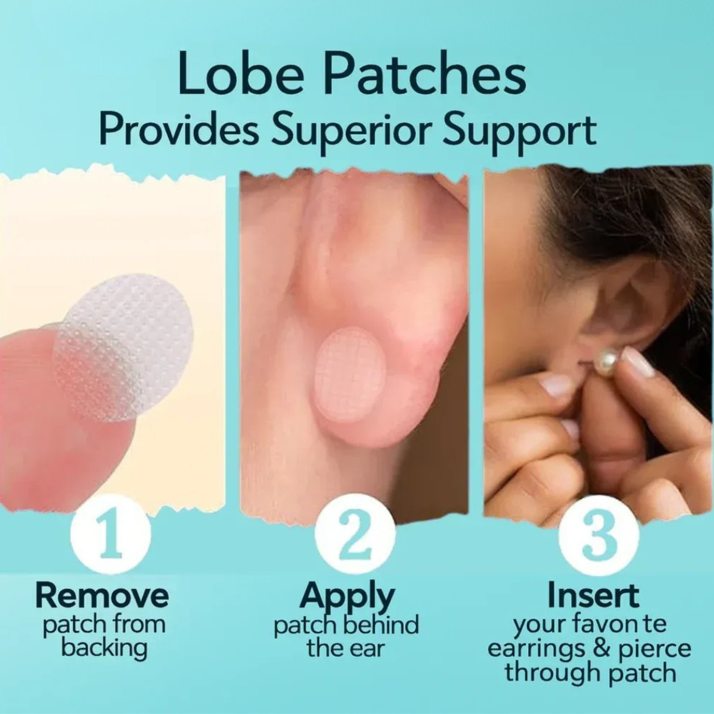 Zipcartz Premium Earlobe Support Patches (100 PCS)