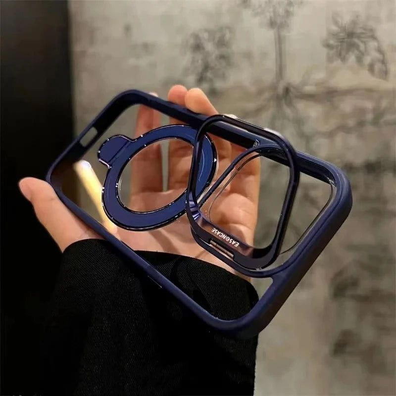 WrapLab Metal Camera Ring Kickstand Stand Transparent Mag-Safe Case Cover For iPhone