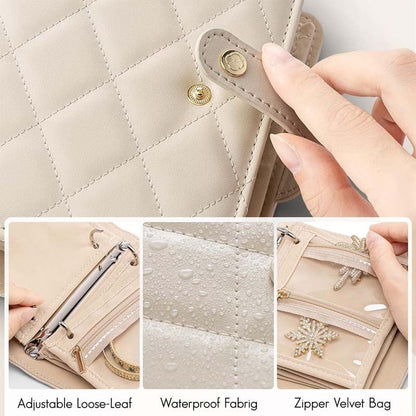 Luxury Portable Leather Jewelry Storage Book | Elegant, Secure & Take It Everywhere